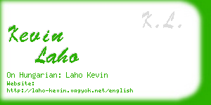 kevin laho business card